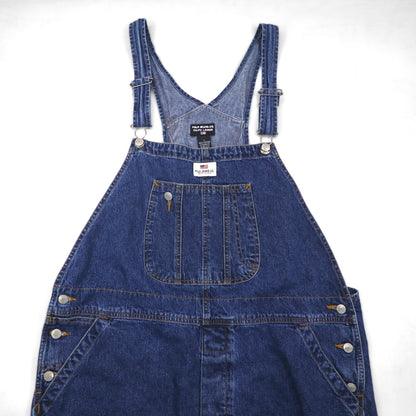 POLO JEANS (RALPH LAUREN) 90s Denim Overalls, Size L, Indigo Cotton