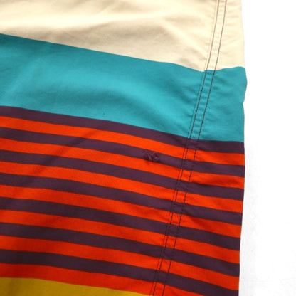 Patagonia Wavefarer Board Shorts, Size L, Multicolor Striped Nylon, 86557