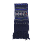 PENDLETON USA made Nordic virgin wool scarf navy PURE VIRGIN WOOL SHETLAND