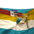 Patagonia Wavefarer Board Shorts, Size L, Multicolor Striped Nylon, 86557