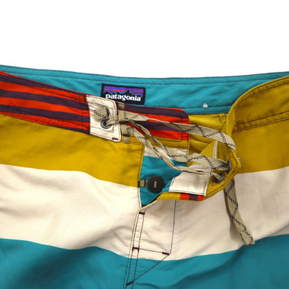 Patagonia Wavefarer Board Shorts, Size L, Multicolor Striped Nylon, 86557