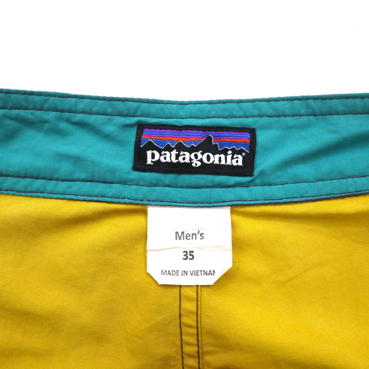 Patagonia Wavefarer Board Shorts, Size L, Multicolor Striped Nylon, 86557