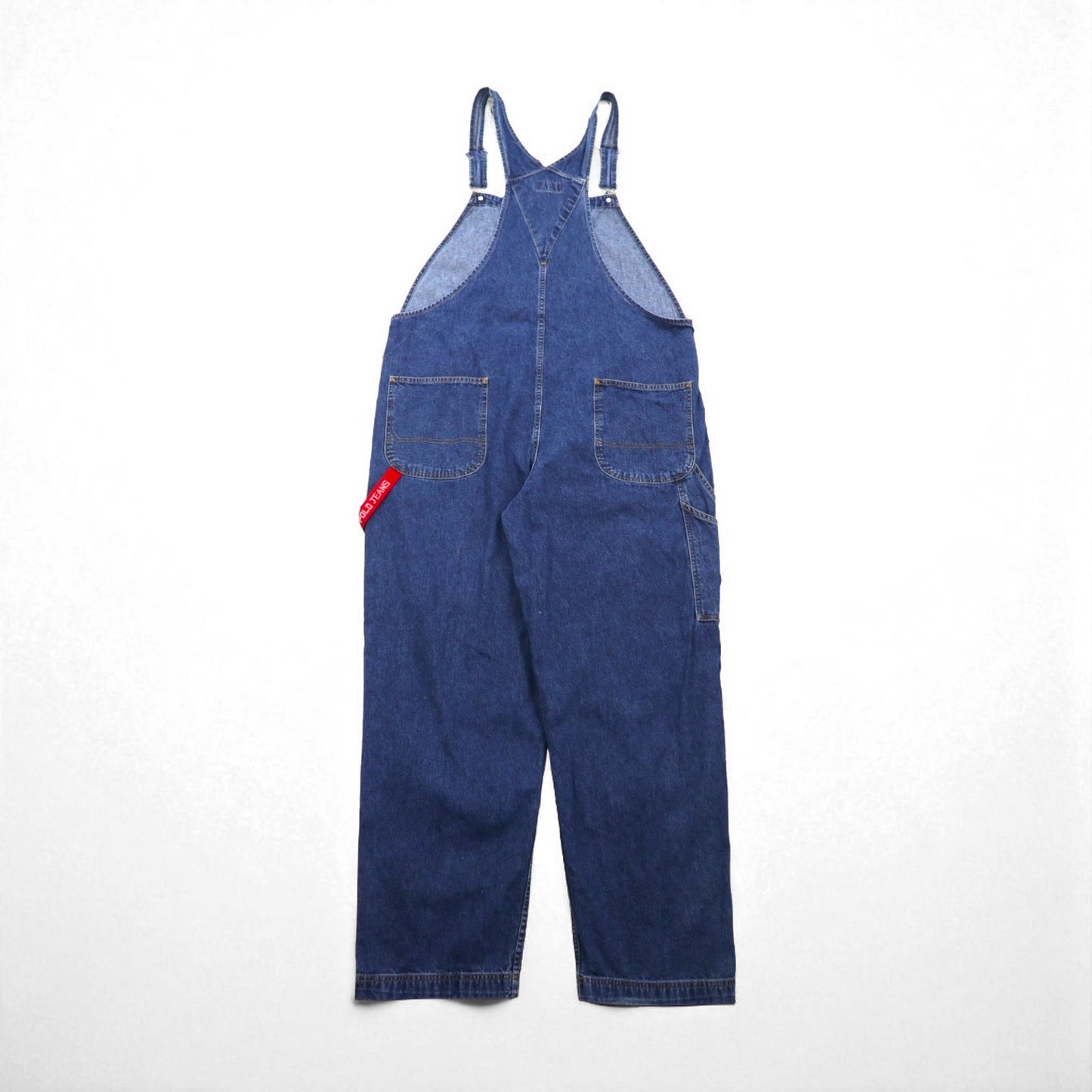 POLO JEANS (RALPH LAUREN) 90s Denim Overalls, Size L, Indigo Cotton