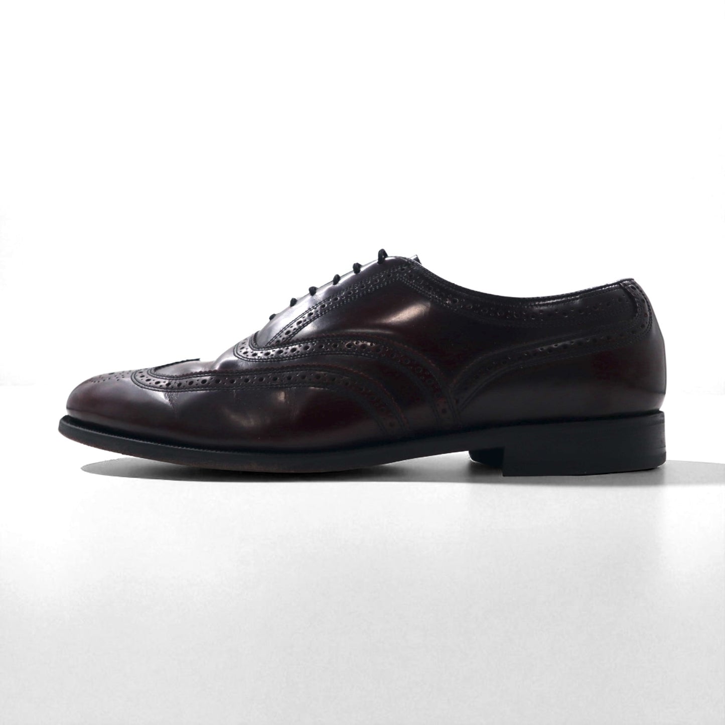 FLORSHEIM ウイングチップ フルブローグ ドレスシューズ 28cm ボルドー レザー メダリオン 562576 434
