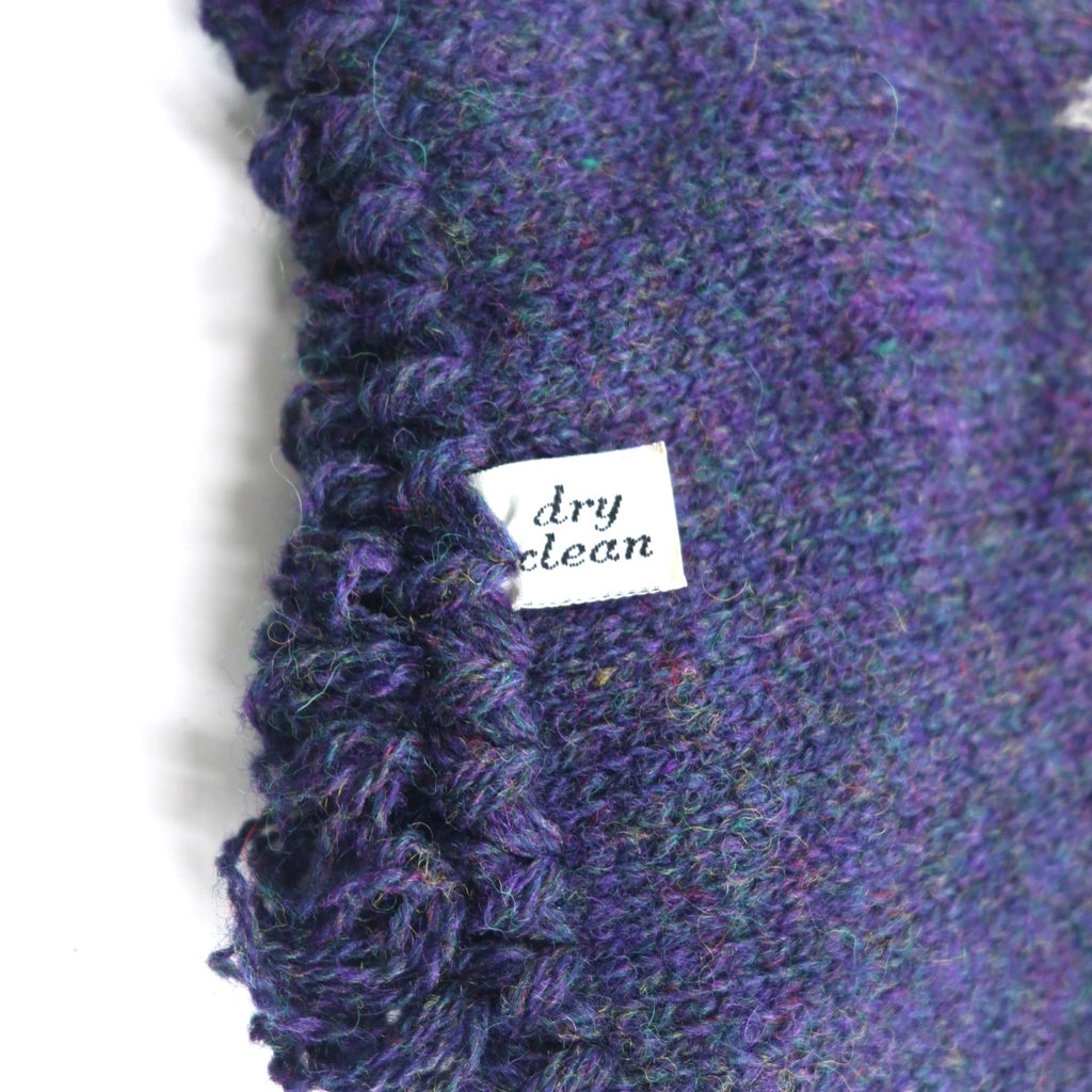 PENDLETON USA made Nordic virgin wool scarf navy PURE VIRGIN WOOL SHETLAND