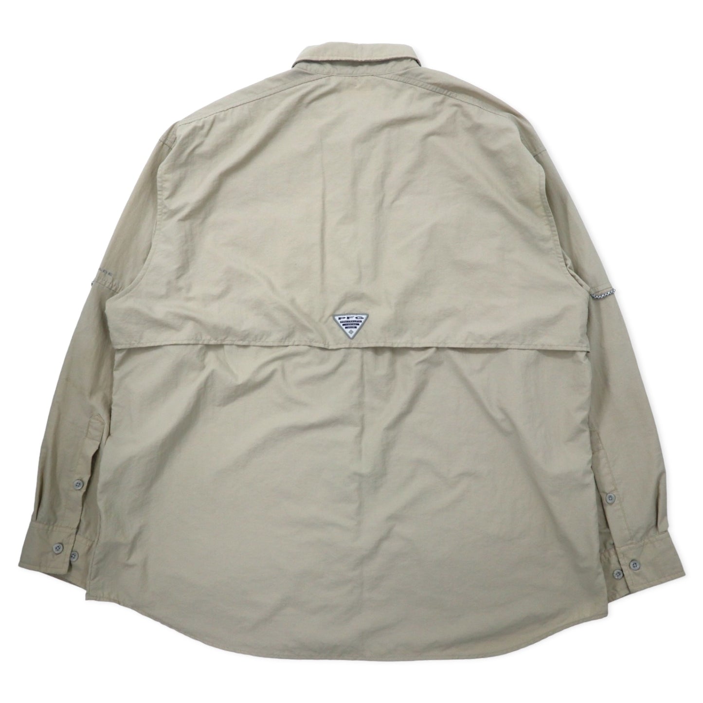 Columbia PFG バハマ II ロングスリーブシャツ フィッシングシャツ XL ベージュ ナイロン OMNI-SHADE ビッグサイズ BAHAMA II L/S SHIRT FM7048