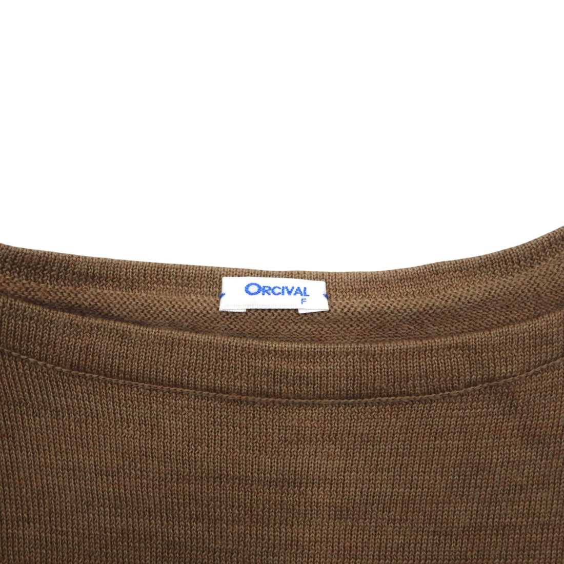 ORCIVAL Knit Dress FREE Brown Border Wool 12A-FN-001