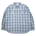 日本然リトテ-古着オンライン-Columbia オムニシェイド 長袖シャツ 2XL ブルー チェック ナイロン ビッグサイズ Men's Large Kestrel Trail II Long Sleeve Shirt XM0787-Columbia Omnishade Long Sleeve Shirt 2XL Blue Checked Nylon Big Size Men's Large Kestrel Trail II Long Sleeve Shirt XM0787