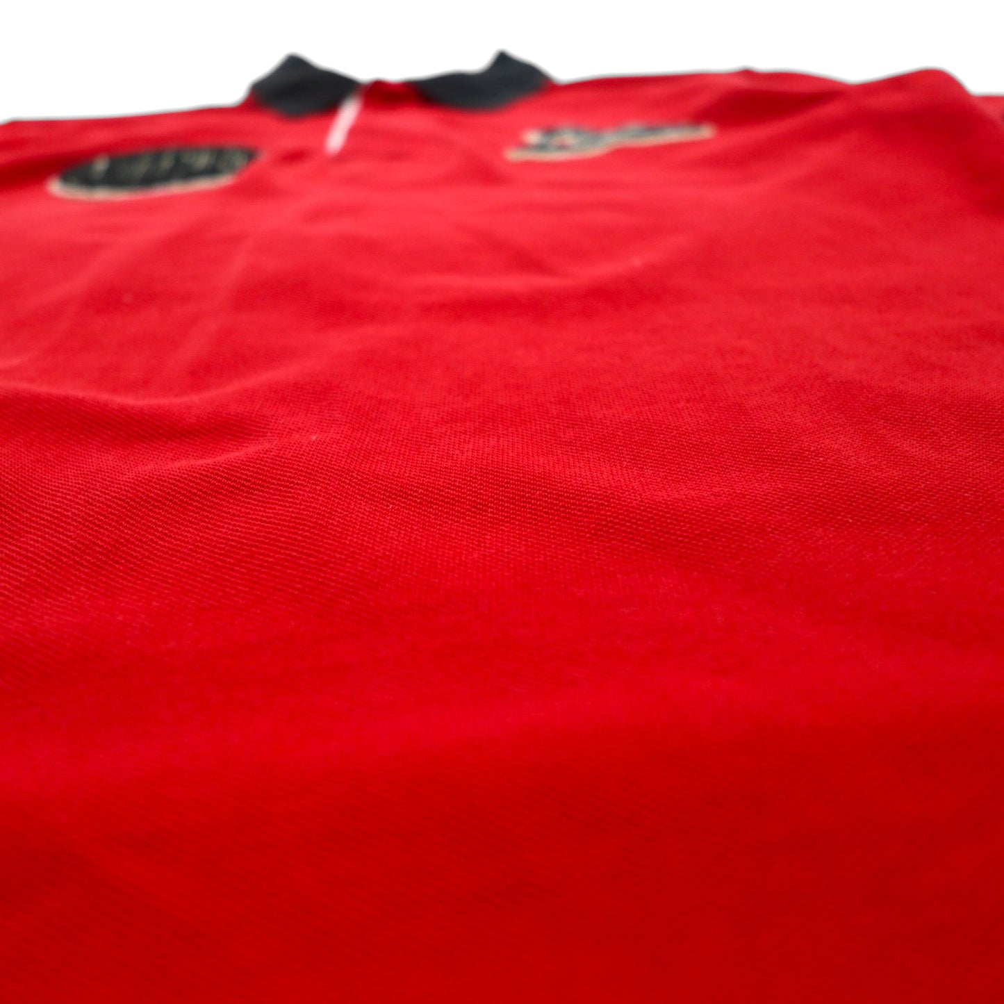 POLO RALPH LAUREN ポロシャツ M レッド コットン 鹿の子 ワッペン PRL ATHLETICS '67