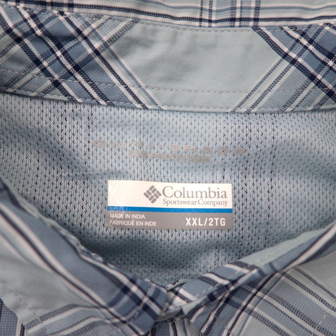 Columbia Omni-Shade Long Sleeve Shirt 2XL Blue Check Nylon Big Size Men's Large Kestrel Trail II Long Sleeve Shirt XM0787