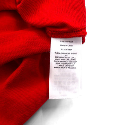 POLO RALPH LAUREN ポロシャツ M レッド コットン 鹿の子 ワッペン PRL ATHLETICS '67