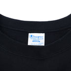 Champion Cropped Reverse Weave Sweatshirt M Black Script Logo Embroidery Compact Volume Top CWSL009