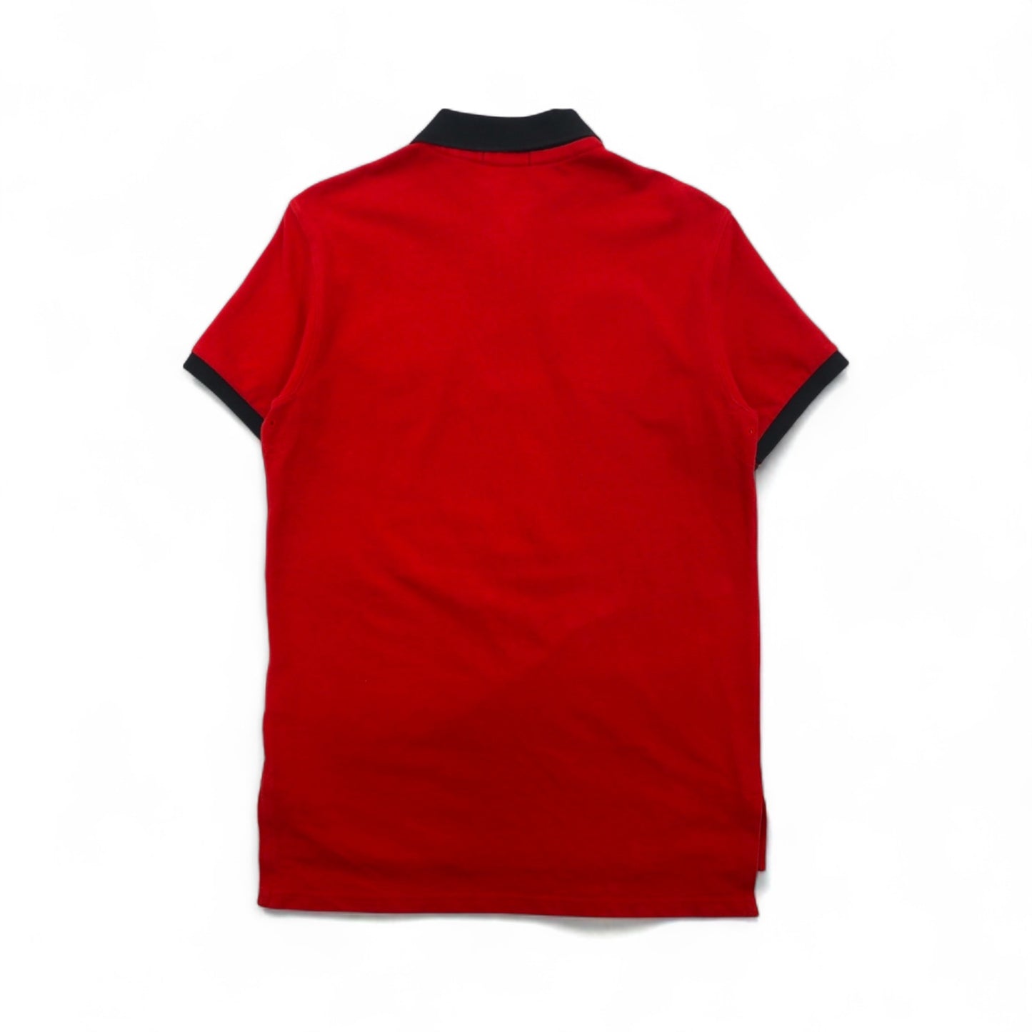 POLO RALPH LAUREN ポロシャツ M レッド コットン 鹿の子 ワッペン PRL ATHLETICS '67