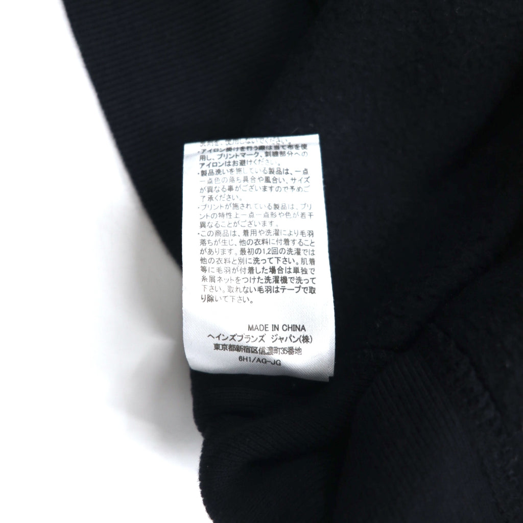 Champion Cropped Reverse Weave Sweatshirt M Black Script Logo Embroidery Compact Volume Top CWSL009