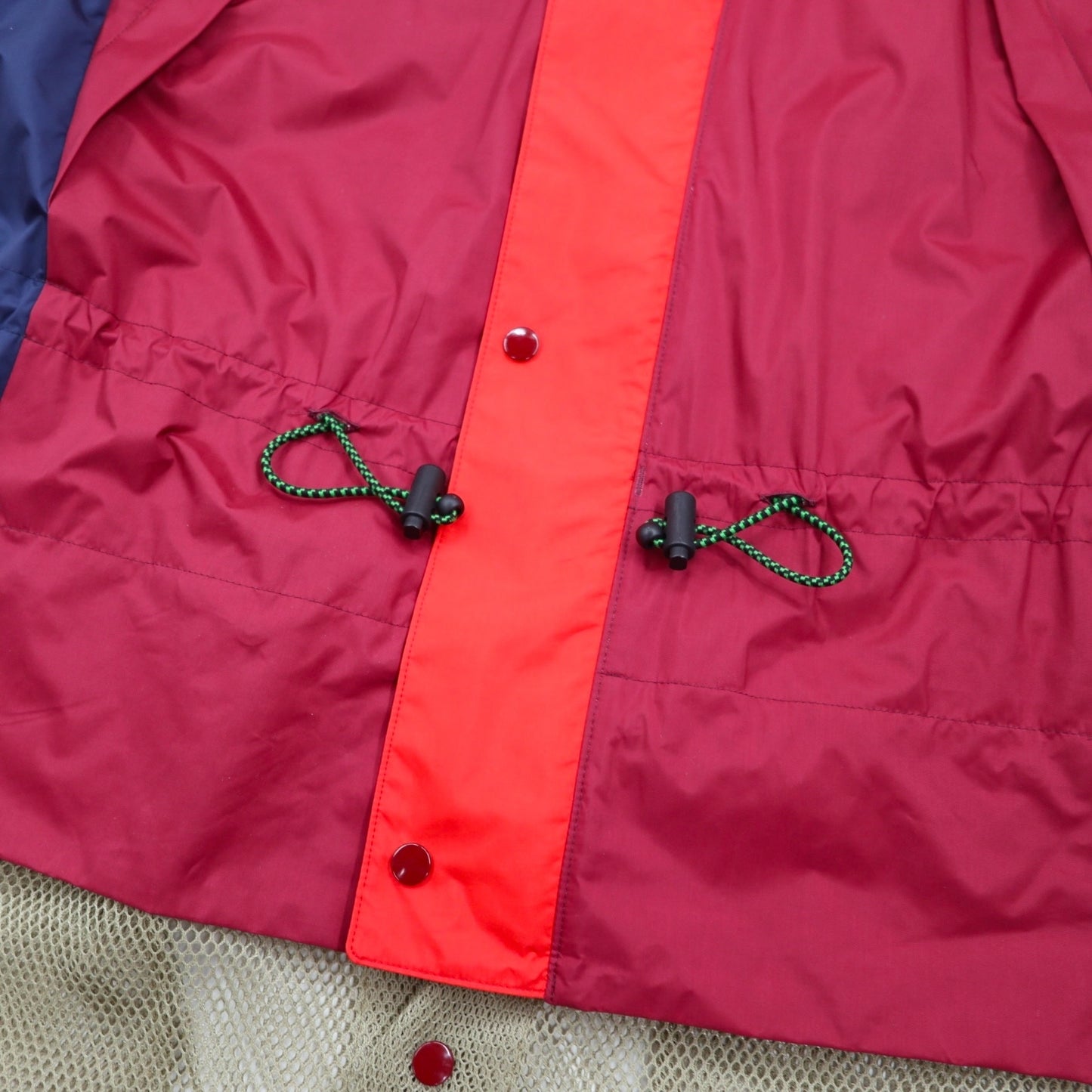 TOGA VIRILIS ナイロンギアドッキングジャケット M レッド メッシュ レイヤード TV91-FA324 日本製