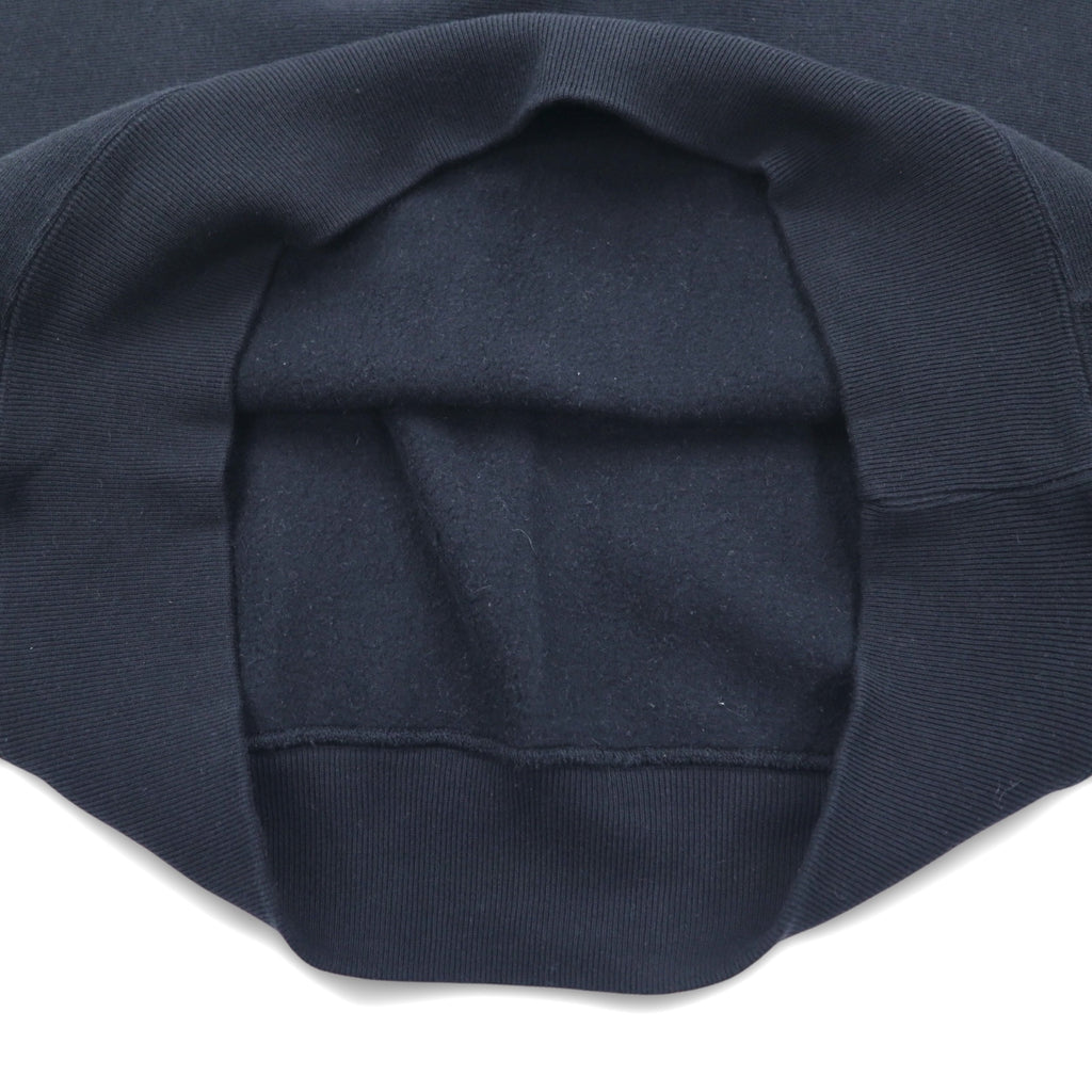 Champion Cropped Reverse Weave Sweatshirt M Black Script Logo Embroidery Compact Volume Top CWSL009