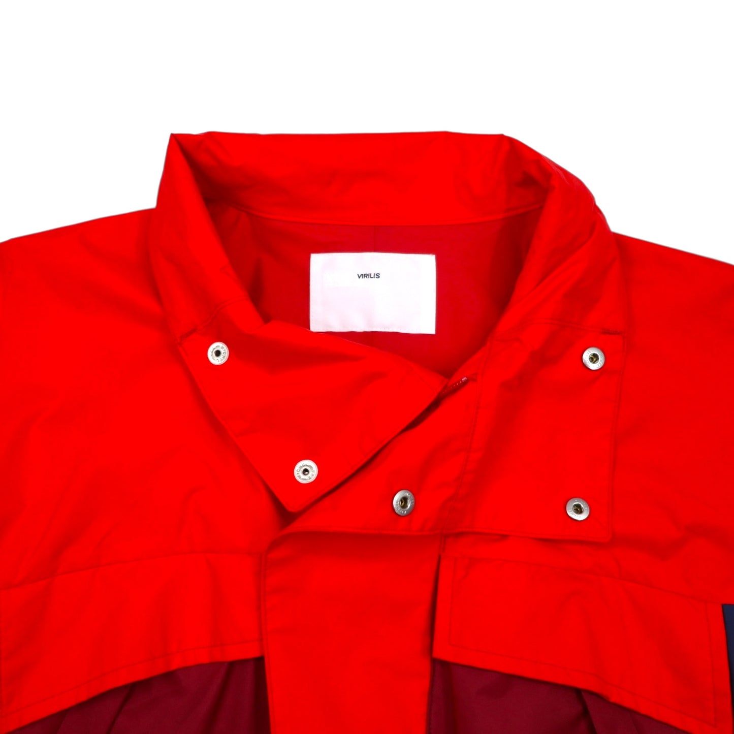 TOGA VIRILIS ナイロンギアドッキングジャケット M レッド メッシュ レイヤード TV91-FA324 日本製