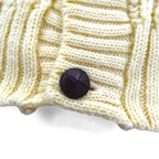 80s England Vintage Aran Cardigan 80年代 イギリス製 フィッシャーマン アラン ニット カーディガン XL 生成り ケーブル編み Cottage Knitwear