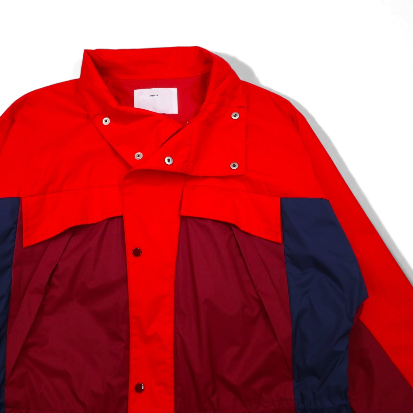 TOGA VIRILIS ナイロンギアドッキングジャケット M レッド メッシュ レイヤード TV91-FA324 日本製