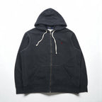 Polo Ralph Lauren Reverse Weave Zip Hoodie, Size L, Charcoal Gray, Small Pony Embroidery