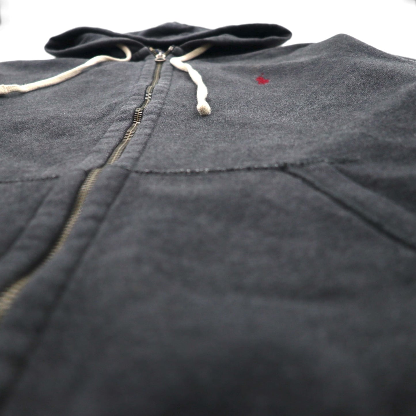 Polo Ralph Lauren リバースウィーブ ジップパーカー L チャコール グレー スモールポニー刺繡