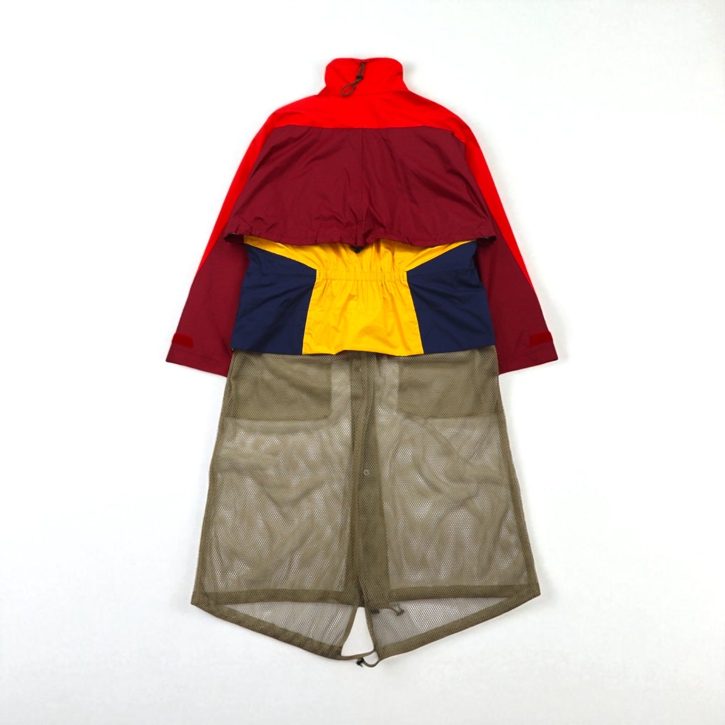 TOGA VIRILIS ナイロンギアドッキングジャケット M レッド メッシュ レイヤード TV91-FA324 日本製