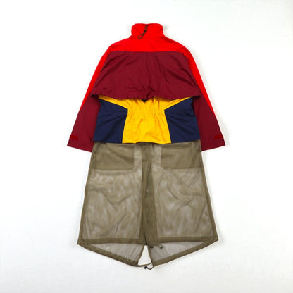 TOGA VIRILIS ナイロンギアドッキングジャケット M レッド メッシュ レイヤード TV91-FA324 日本製