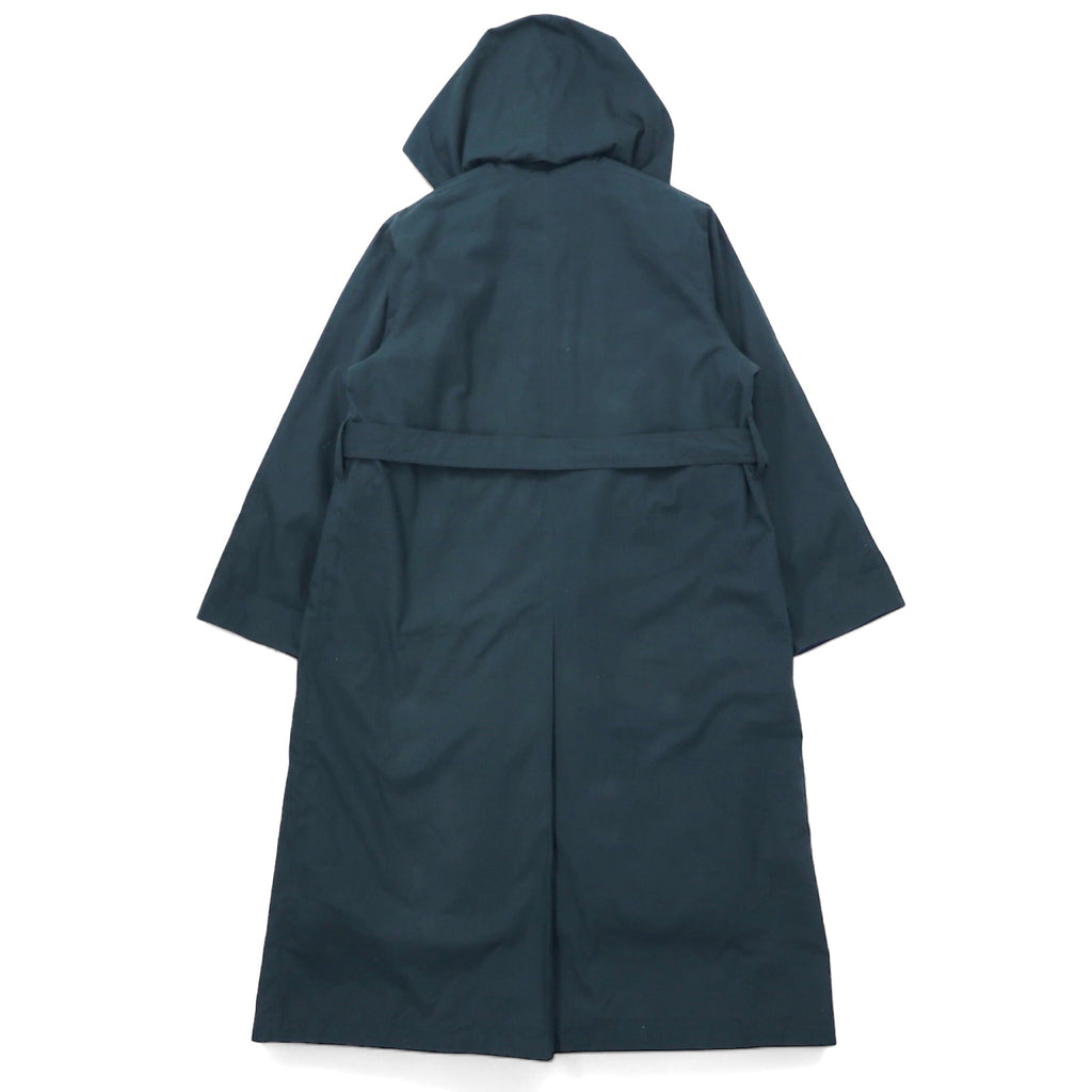 LONDON FOG Balmacaan Coat LIMITED EDITION 6PET Green Cotton Polyester Detachable Hood Detachable Liner Unused