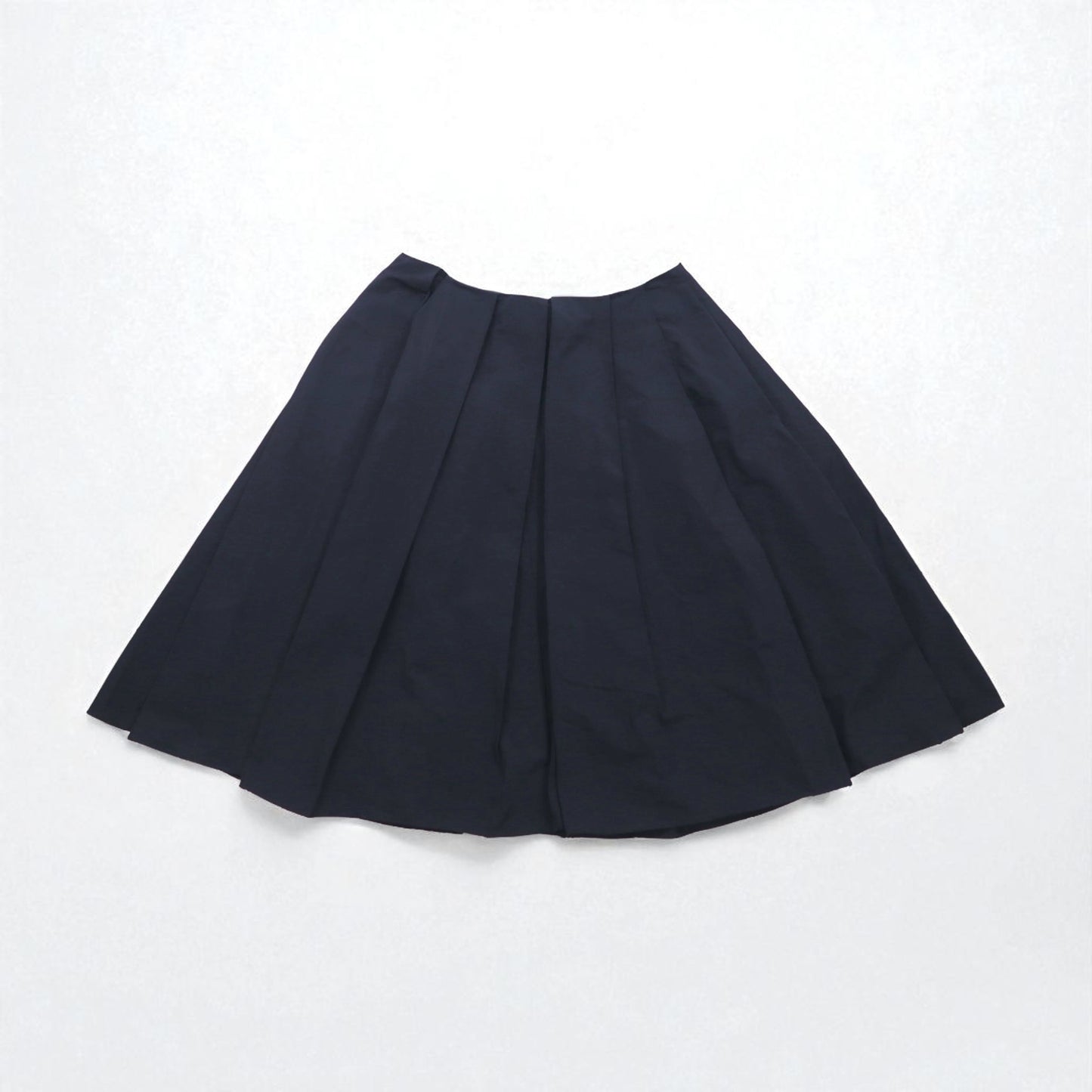 JIL SANDER NAVY イタリア製 フレアスカート S ネイビー ポリエステル