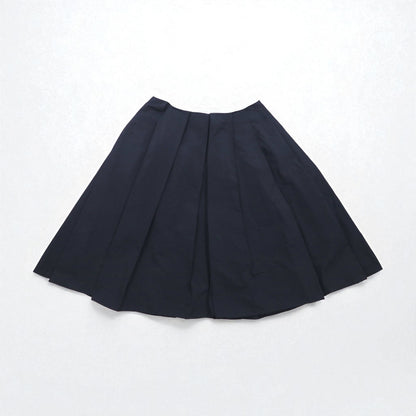 JIL SANDER NAVY イタリア製 フレアスカート S ネイビー ポリエステル