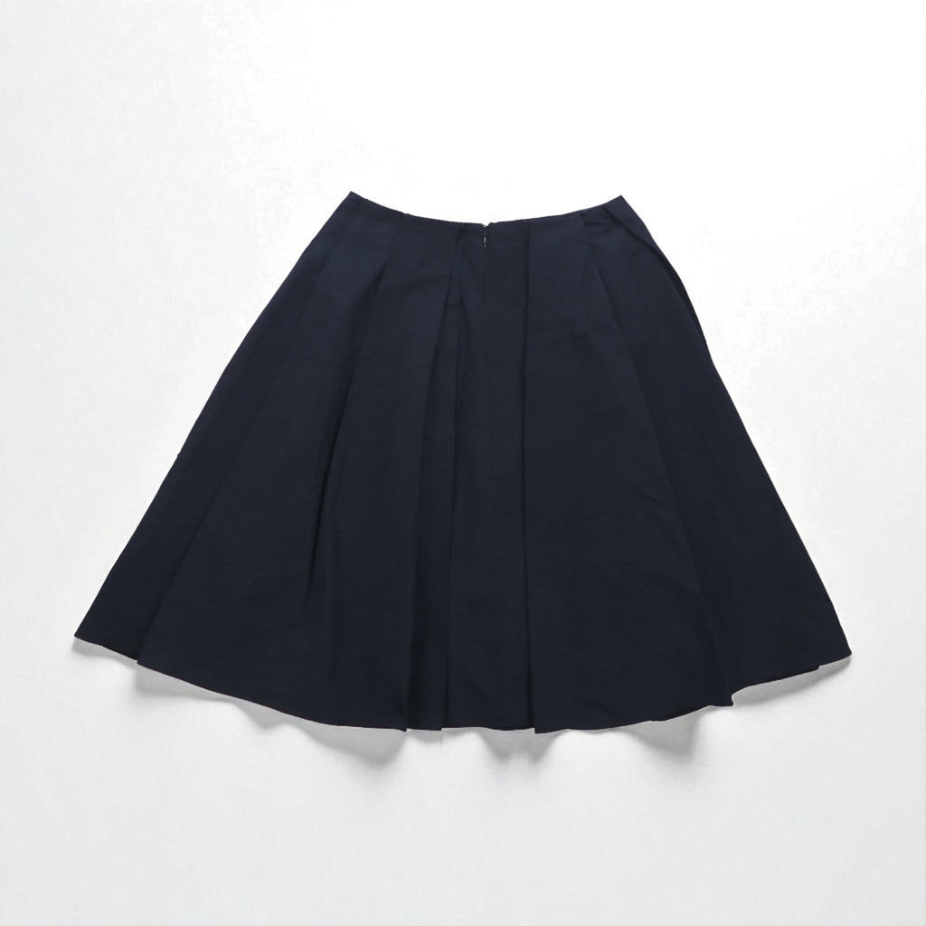 JIL SANDER NAVY イタリア製 フレアスカート S ネイビー ポリエステル