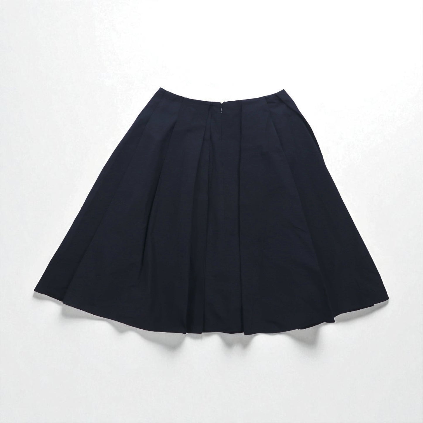 JIL SANDER NAVY イタリア製 フレアスカート S ネイビー ポリエステル