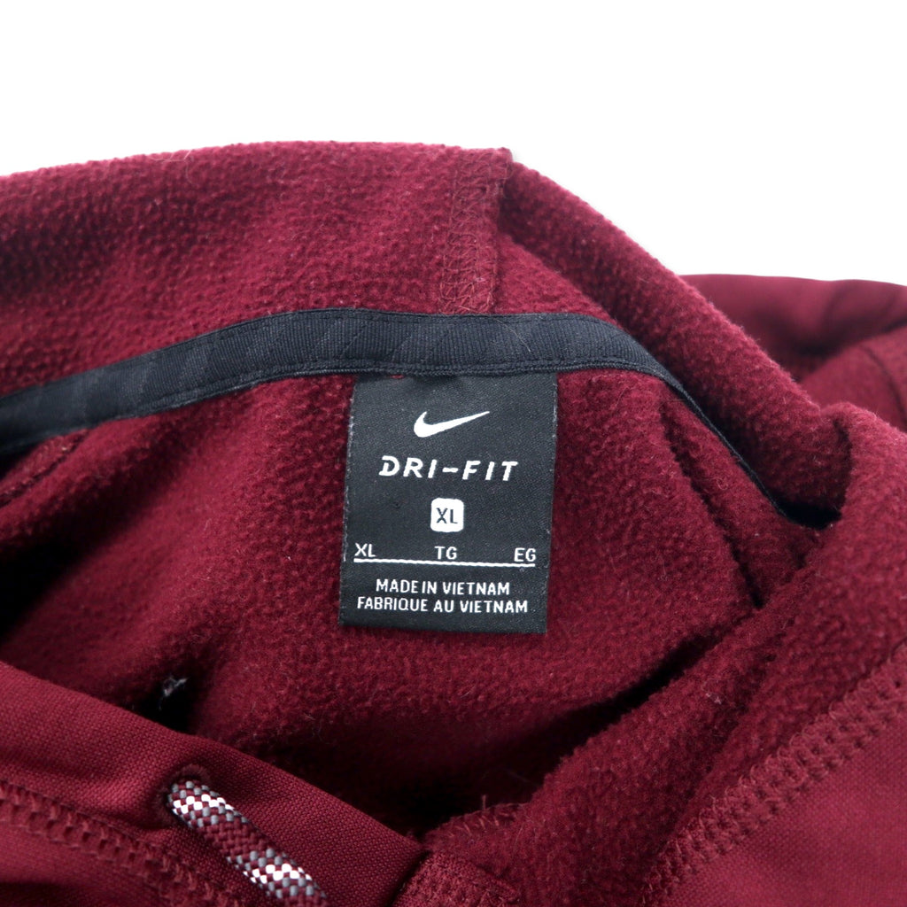 NIKE Dry Fit Pullover Parka XL Bordeaux Polyester VT Football HOKIES