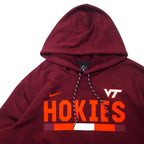 NIKE Dry Fit Pullover Parka XL Bordeaux Polyester VT Football HOKIES