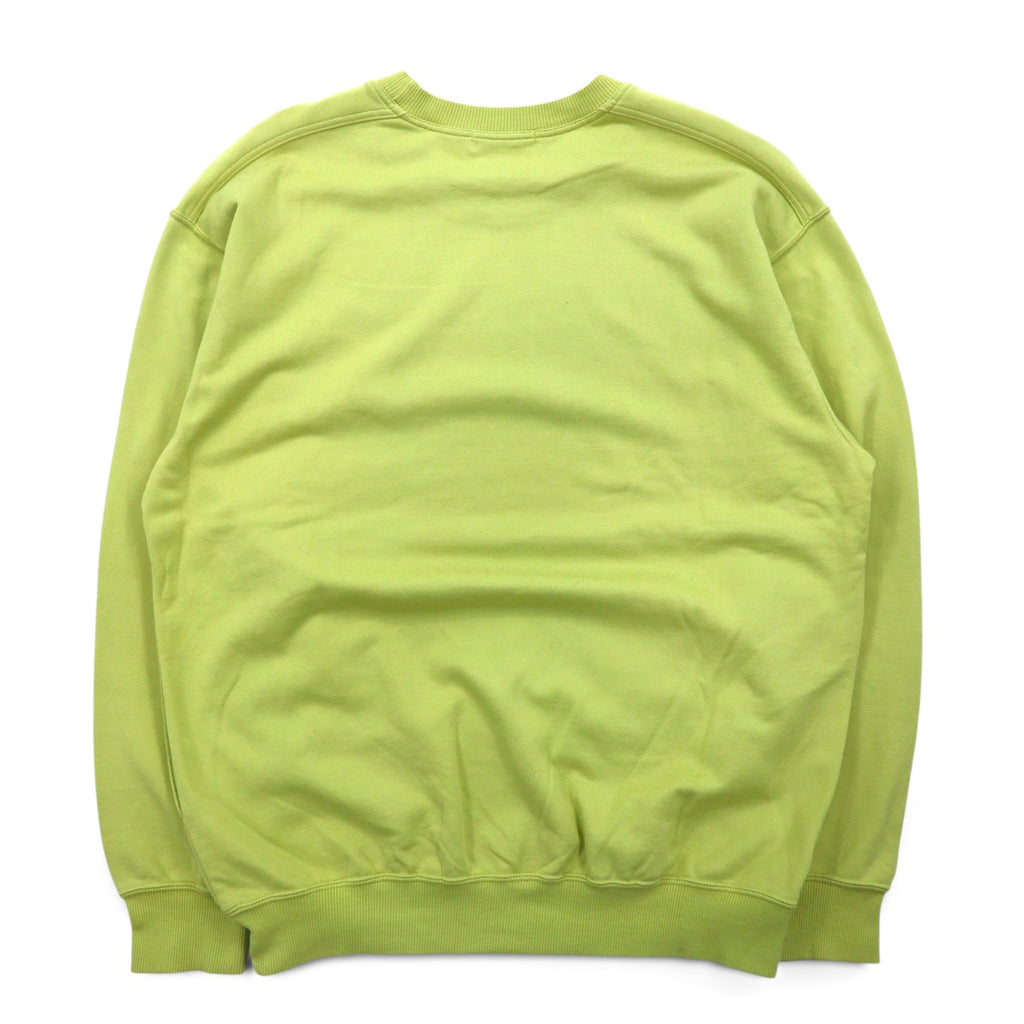 YVES SAINT LAURENT オールド YSLロゴ スウェット M グリーン サイドポケット 日本製