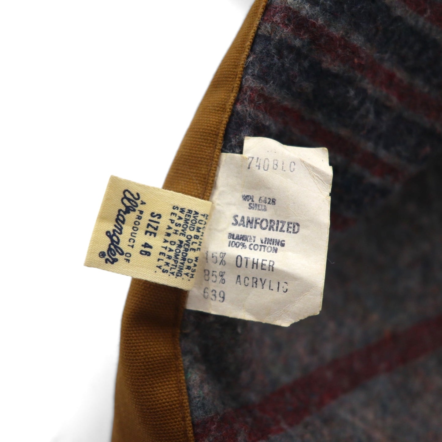 Wrangler 70s Duck Coverall, XL, Camel/Brown, Blanket Liner, Corduroy Collar, Sanforized