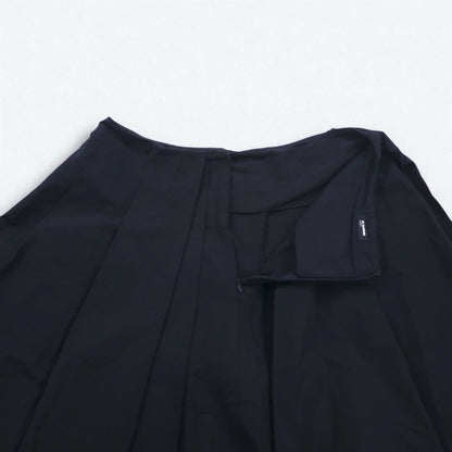 JIL SANDER NAVY イタリア製 フレアスカート S ネイビー ポリエステル