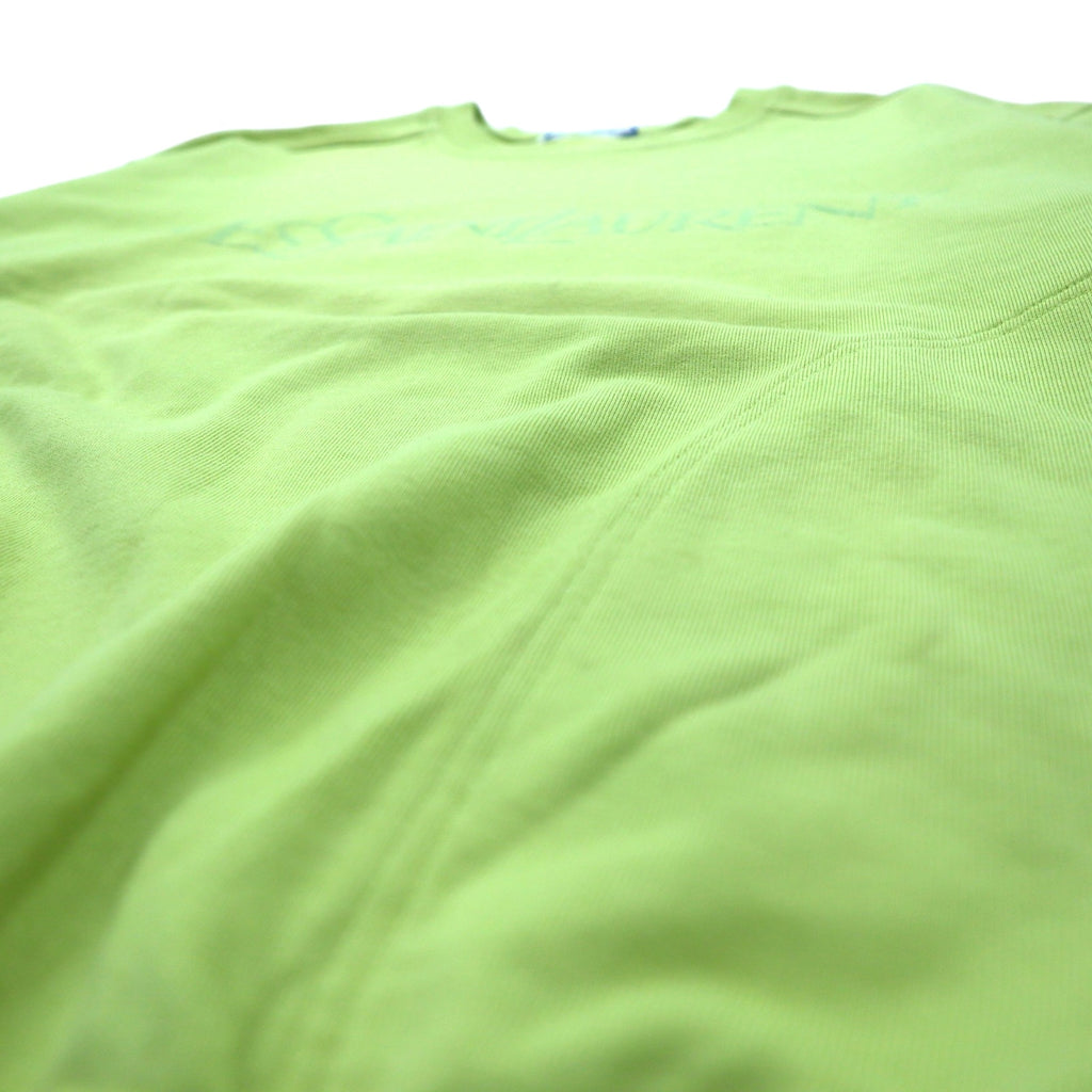 YVES SAINT LAURENT オールド YSLロゴ スウェット M グリーン サイドポケット 日本製