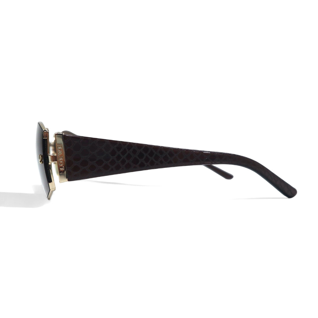 LOEWE Made in Italy Sunglasses Rectangle Brown Python Pattern SLW165
