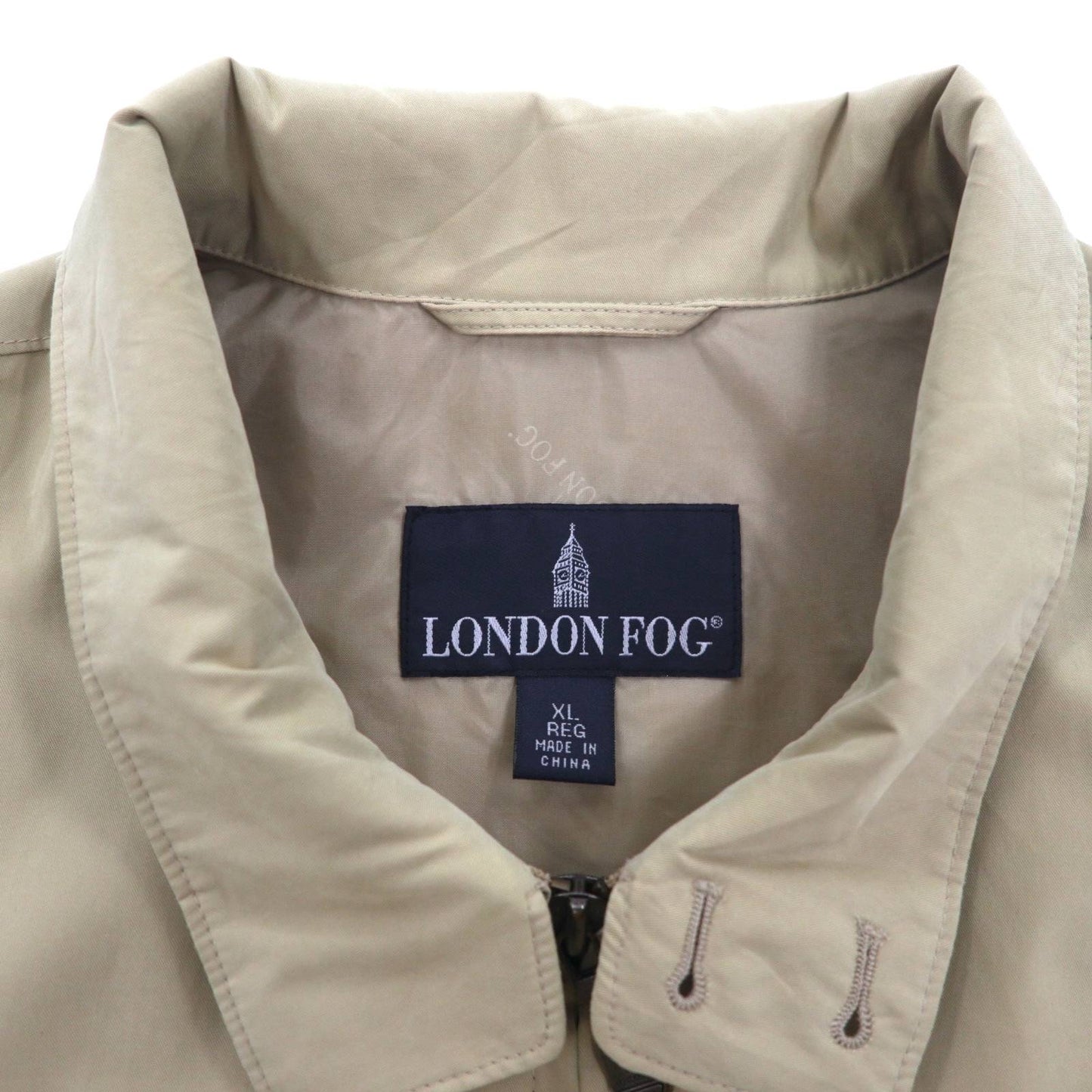 LONDON FOG ピーチスキン スウィングトップ ハリントンジャケット XL ベージュ 撥水