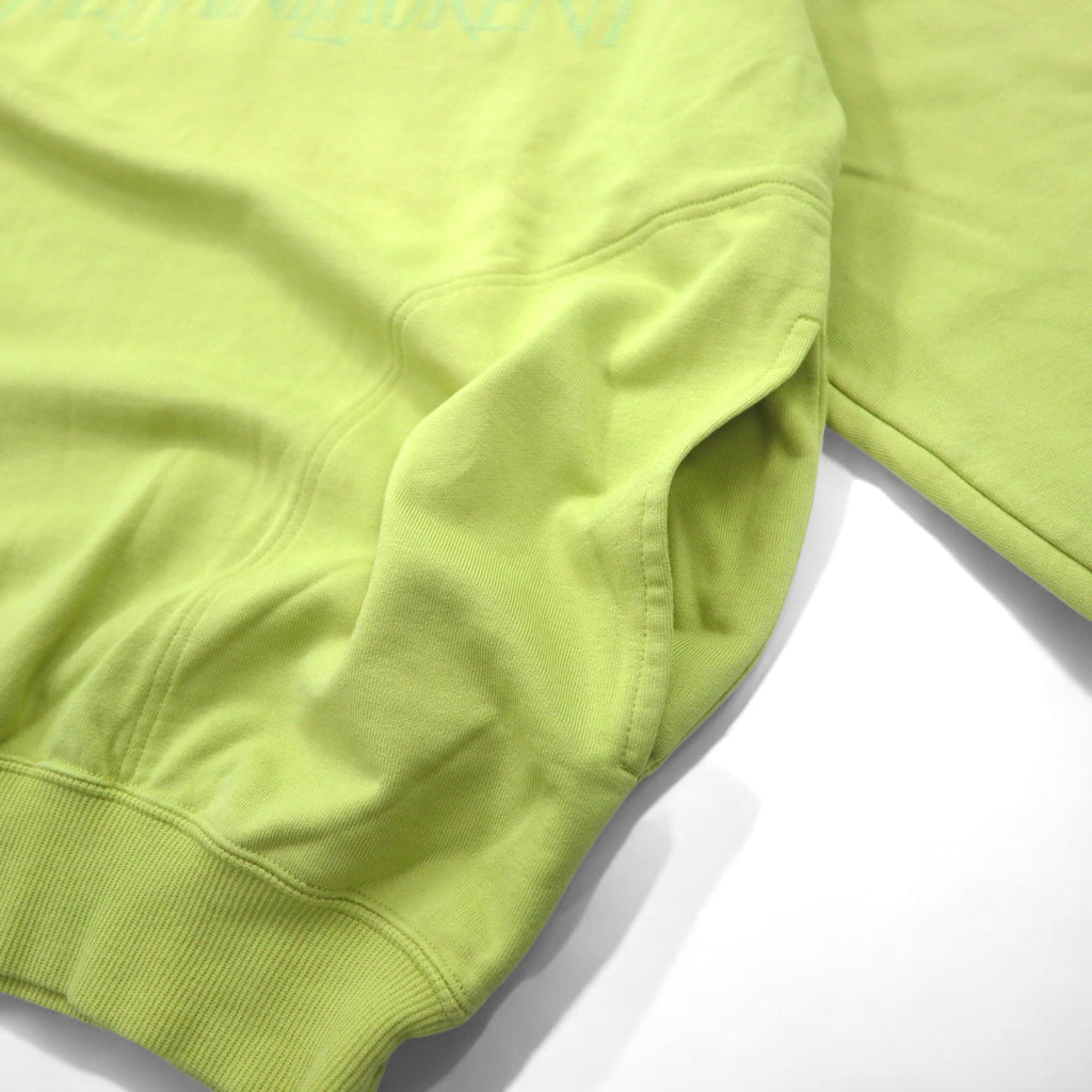 YVES SAINT LAURENT オールド YSLロゴ スウェット M グリーン サイドポケット 日本製