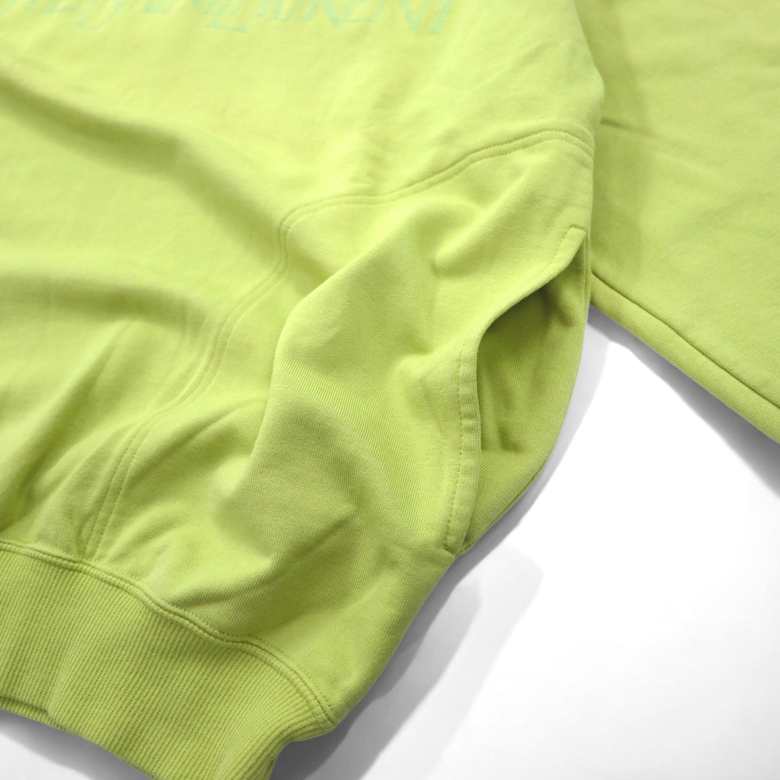 YVES SAINT LAURENT オールド YSLロゴ スウェット M グリーン サイドポケット 日本製