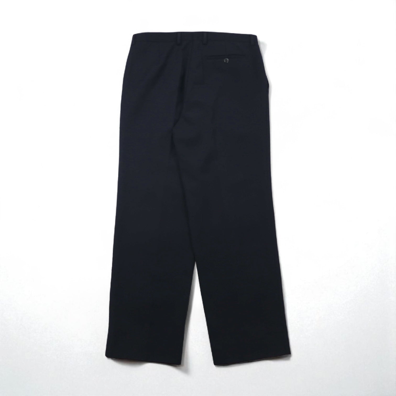BURBERRY Made in Spain 2-pleat Wide Leg Slacks, Size L, Navy Wool and Old Gabardine