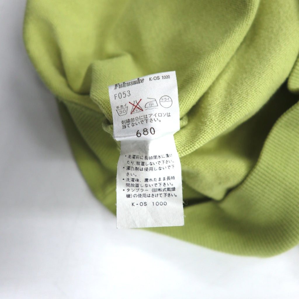 YVES SAINT LAURENT オールド YSLロゴ スウェット M グリーン サイドポケット 日本製