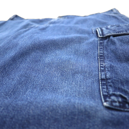 POLO JEANS CO. RALPH LAUREN 90年代 バギー ショート デニム カーゴパンツ ハーフパンツ XL インディゴ ブルー 膝下丈