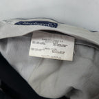 BURBERRY Made in Spain 2-pleat Wide Leg Slacks, Size L, Navy Wool and Old Gabardine