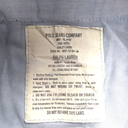 POLO JEANS CO. RALPH LAUREN 90年代 バギー ショート デニム カーゴパンツ ハーフパンツ XL インディゴ ブルー 膝下丈