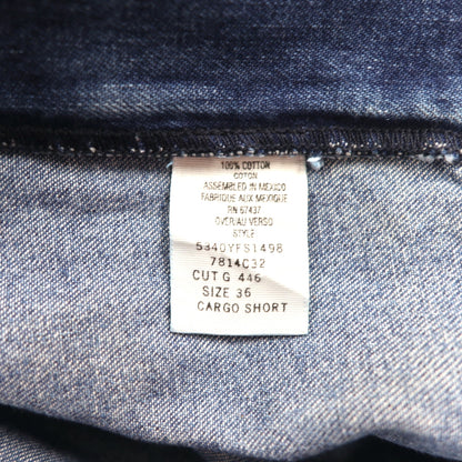 POLO JEANS CO. RALPH LAUREN 90年代 バギー ショート デニム カーゴパンツ ハーフパンツ XL インディゴ ブルー 膝下丈
