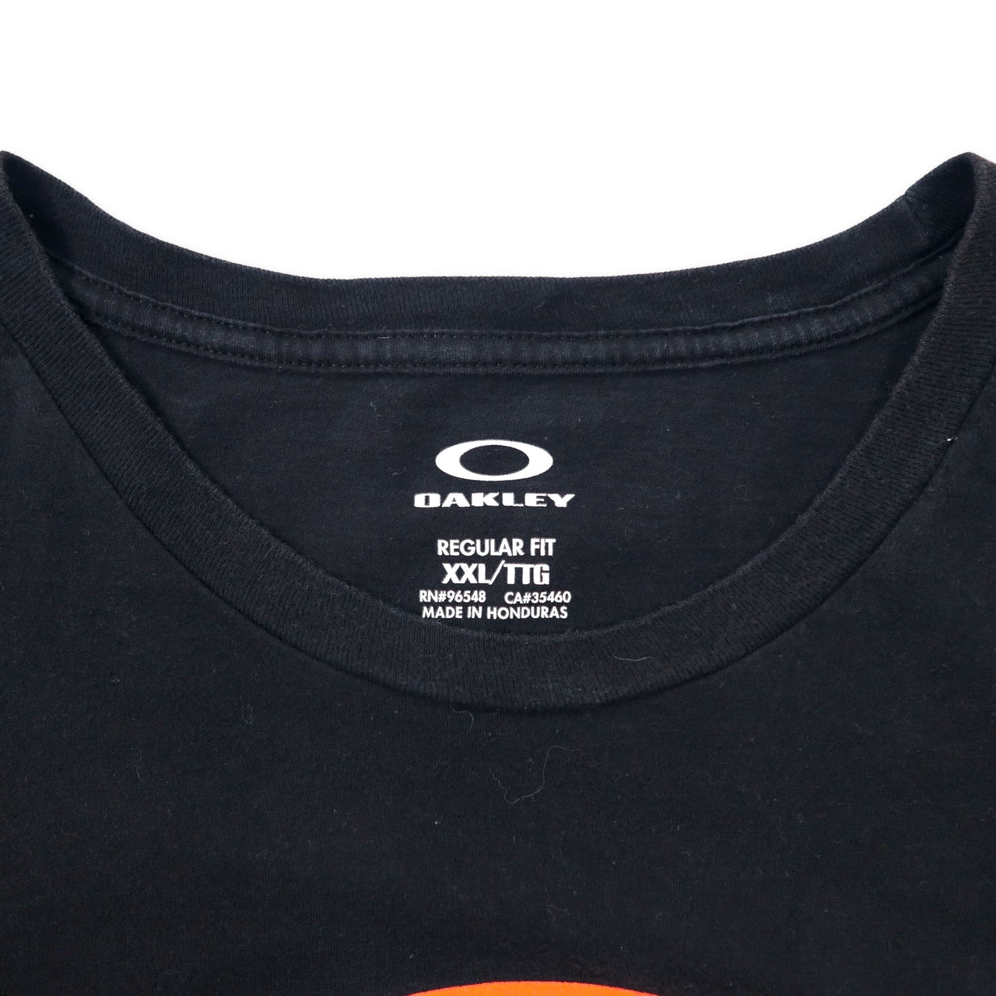 OAKLEY ロゴプリントTシャツ XXL ブラック コットン REGULAR FIT ビッグサイズ