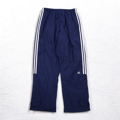 adidas 00s Woven Wide Track Pants Jersey 2XL Navy 3 Stripes